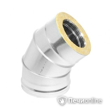 Колено 135° (45°) Теплов и Сухов Отвод Термо 45* ОТ-Р 430-0.5/оцинковка D150/210 в Лысьве