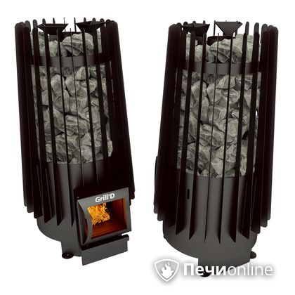 Дровяная печь-каменка GrillD Cometa Vega 180 short black в Лысьве