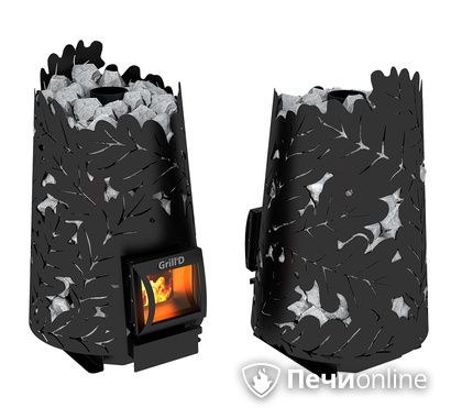 Дровяная печь-каменка GrillD Dubravo 180 short black в Лысьве