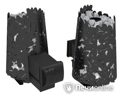 Дровяная печь-каменка GrillD Dubravo mini long black в Лысьве