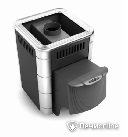 Дровяная банная печь TMF Оса Inox антрацит нержавеющие вставки в Лысьве