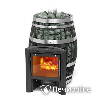 Дровяная банная печь TMF Саяны XXL 2015 Carbon Витра с закрытой каменкой и теплообменником в Лысьве