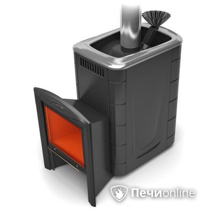 Дровяная банная печь TMF Гейзер 2014 Carbon Витра антрацит в Лысьве