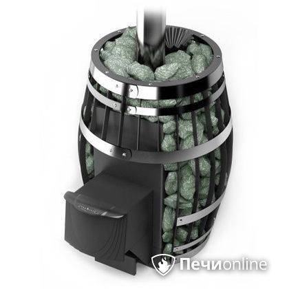 Дровяная банная печь TMF Саяны XXL 2015 Inox с закрытой каменкой и теплообменником дверь антрацит в Лысьве