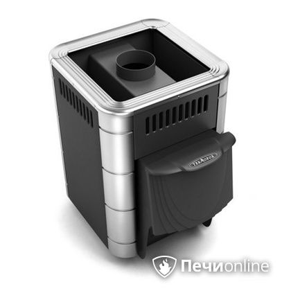 Дровяная банная печь TMF Оса Inox дверь антрацит короткий канал антрацит в Лысьве