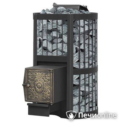 Дровяная банная печь Везувий Ураган Стандарт 22 (ДТ-4) с закрытой каменкой чугун в Лысьве